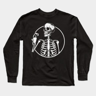 Skeleton coffee Halloween Long Sleeve T-Shirt